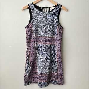 Mimi Chica Dress Medium Pink Mini Cotton Hippie Blue Sleeveless Batik Boho